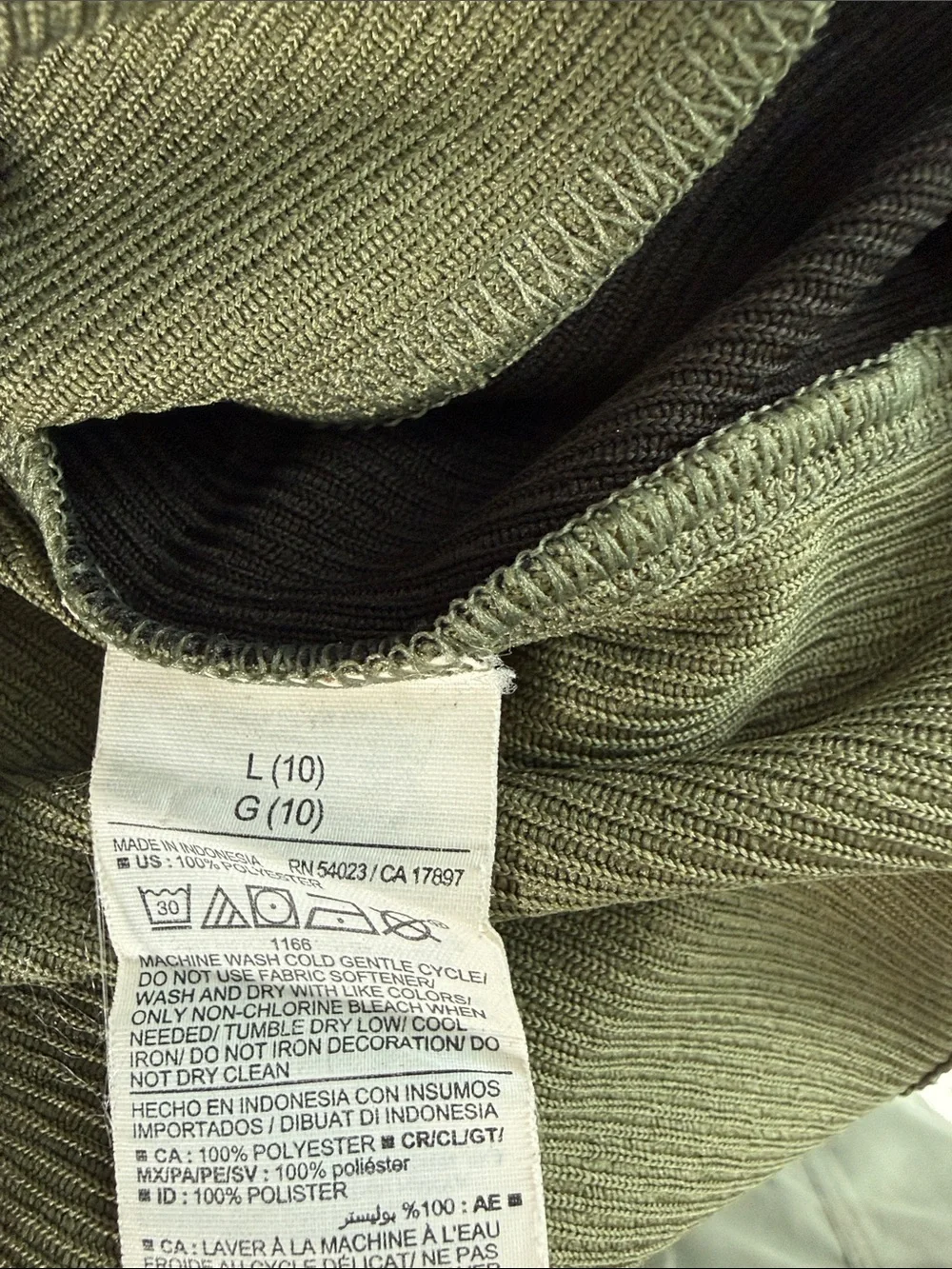 Old Navy Olive Green Crewneck Hoodie with Dark Contrast Panels